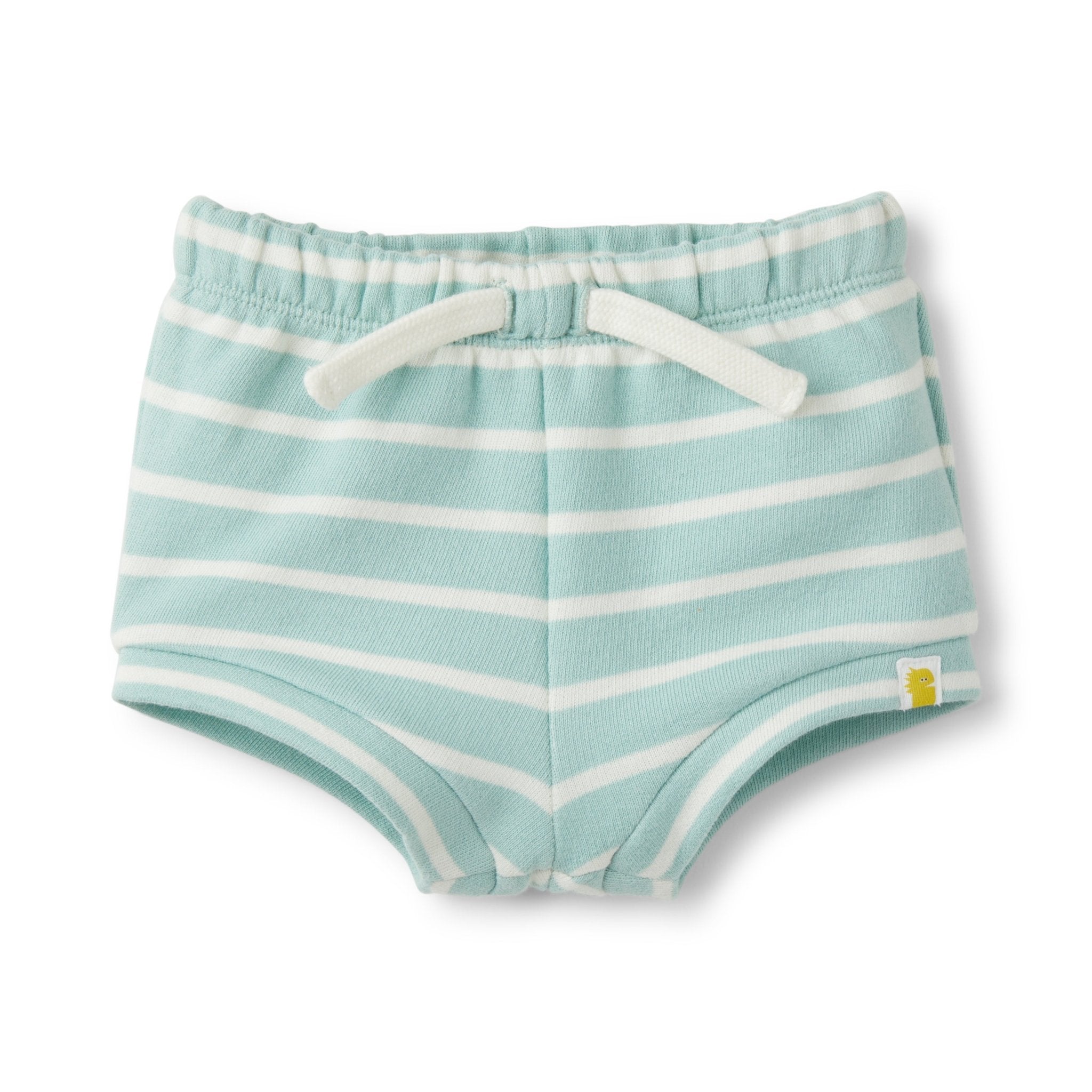 Rise Little Earthling Bloomer Shorts - Light Aqua Stripe / 3-6m - Image 3