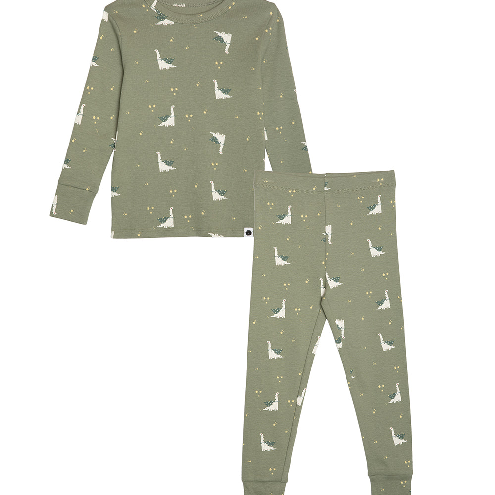 rise little earthling Long Sleeve 2 Piece Sleep Set TGFSL00 - Hazel Dino / 3y - Image 15