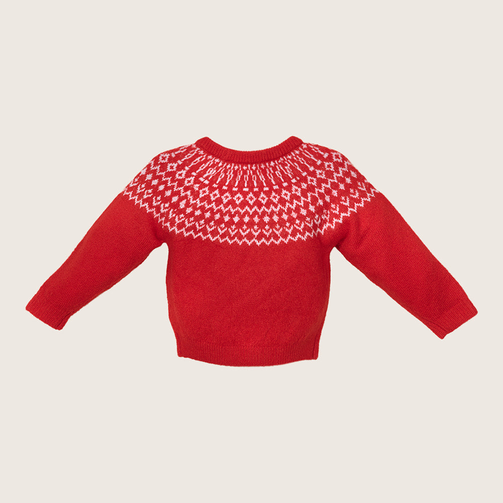 rise little earthling Fairisle Sweater BUHSW08 - Brown / 0-3m - Image 3