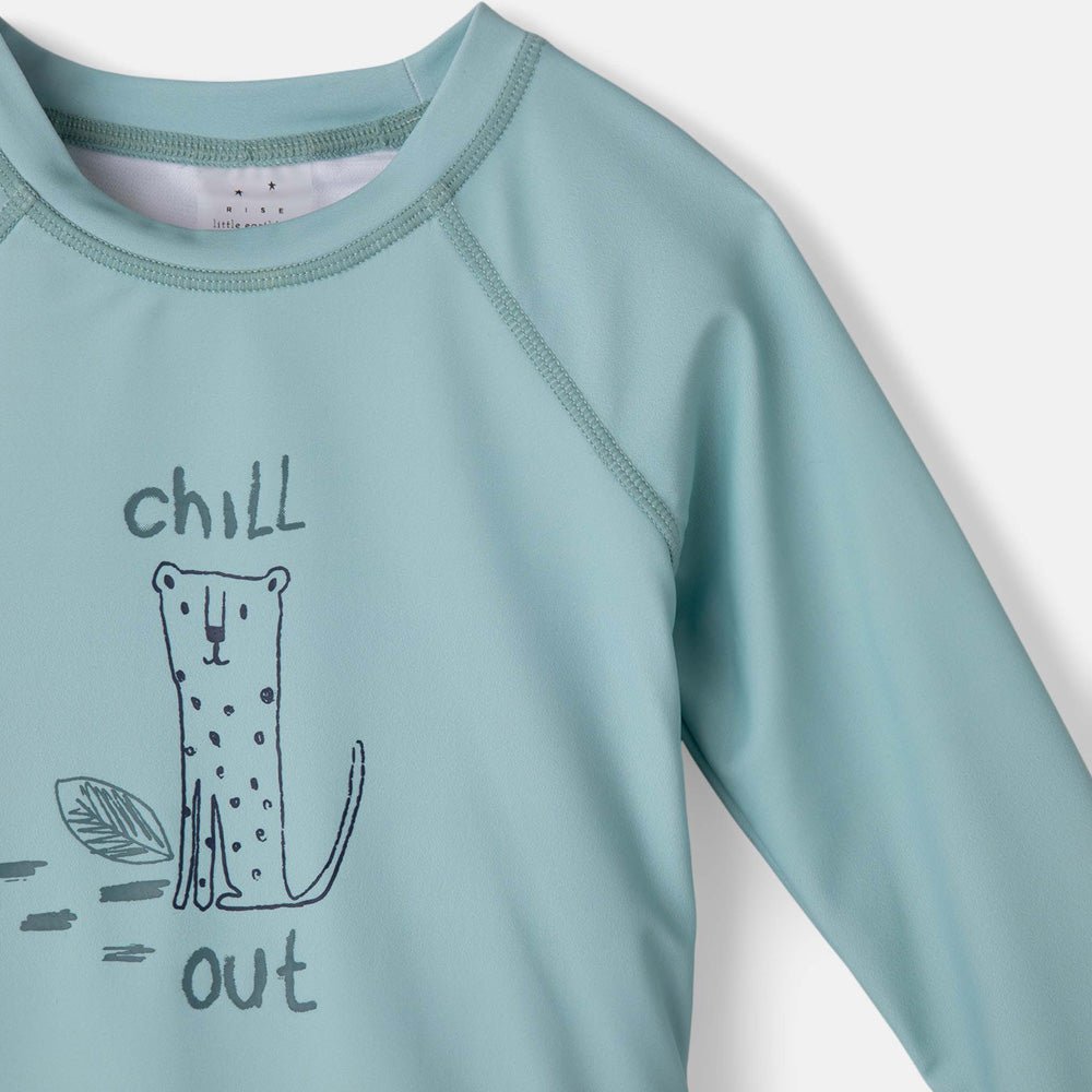 rise little earthling Long Sleeve Rashguard - Light Green / 12-18m - Image 4