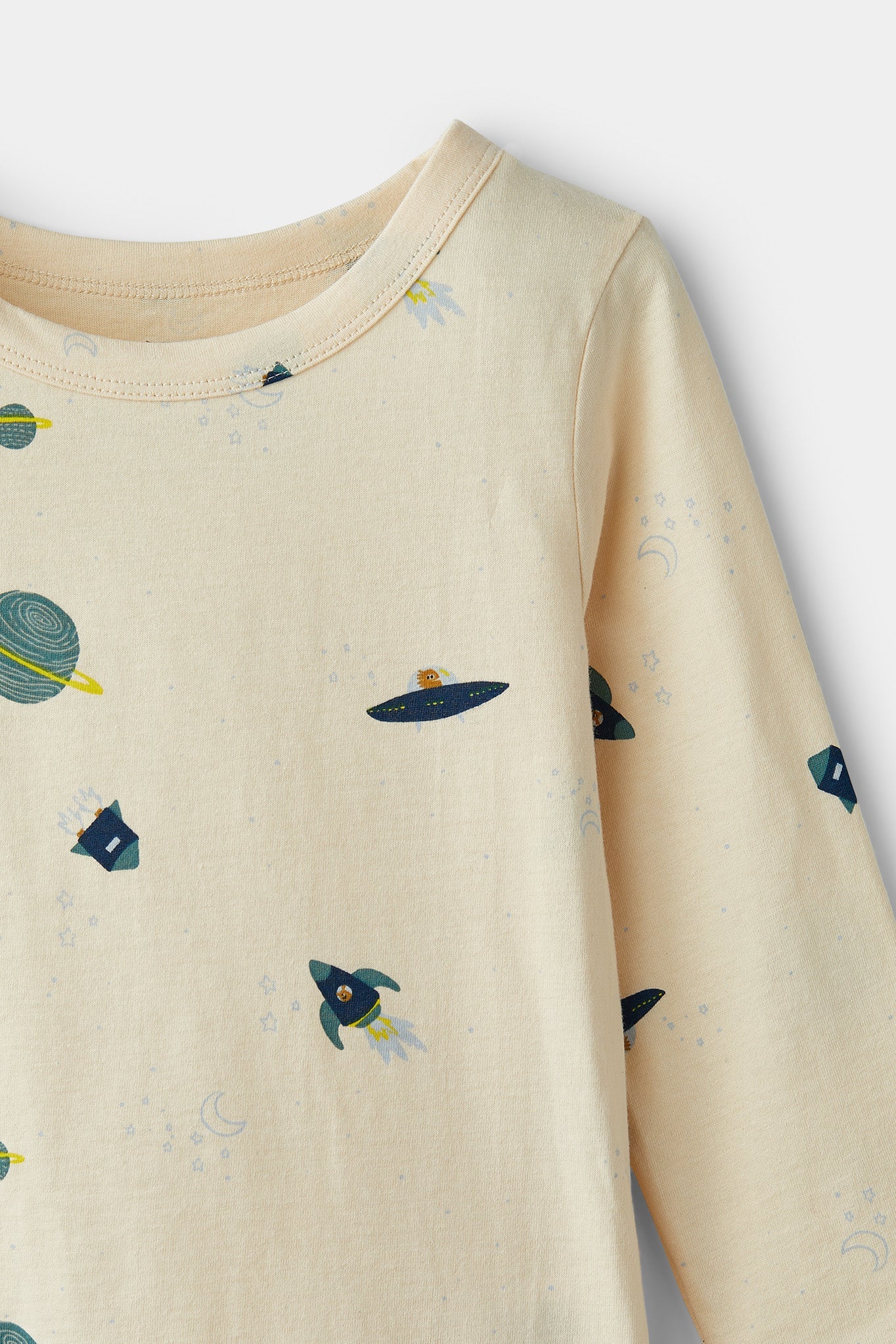 rise little earthling Long Sleeve Tee - Whisper Pink Planet / 12-18m - Image 6