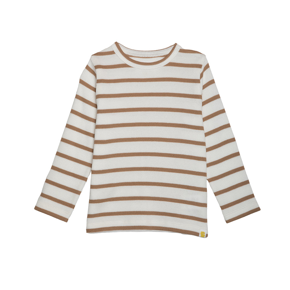 rise little earthling Long Sleeve Waffle T-Shirt - Biking Red / 18-24m - Image 4