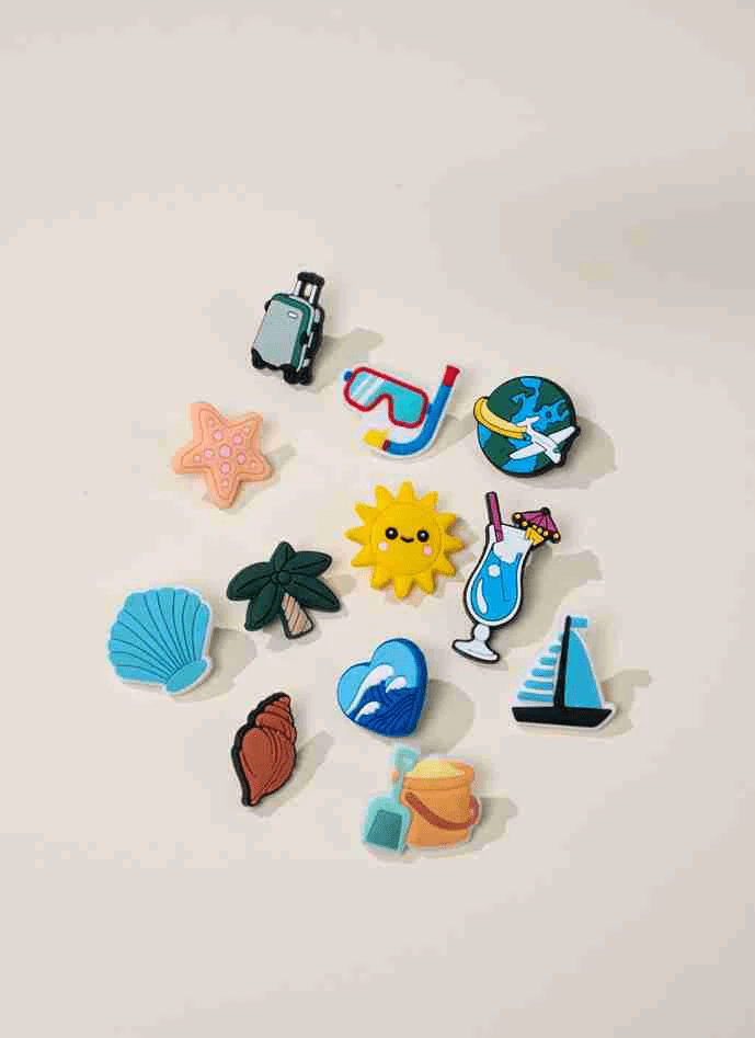 Coco Village Set of 12 Holiday Charms Pin
