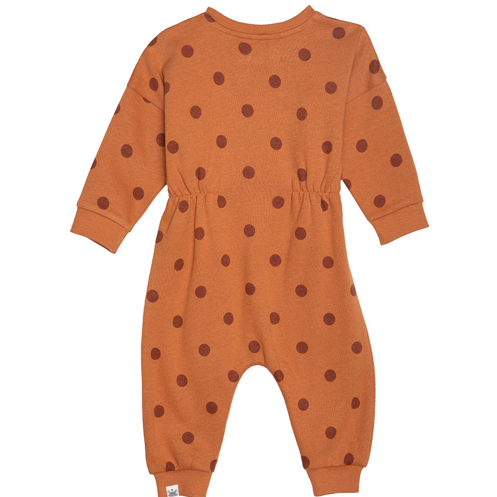 rise little earthling Fleece Romper BGFRP04 - Hazel Dots / 12-18m - Image 2