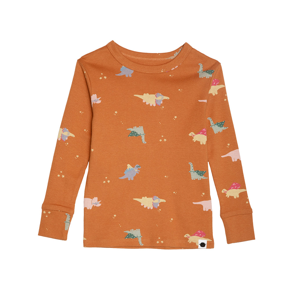 rise little earthling Long Sleeve 2 Piece Sleep Set TGFSL00 - Hazel Dino / 3y - Image 9