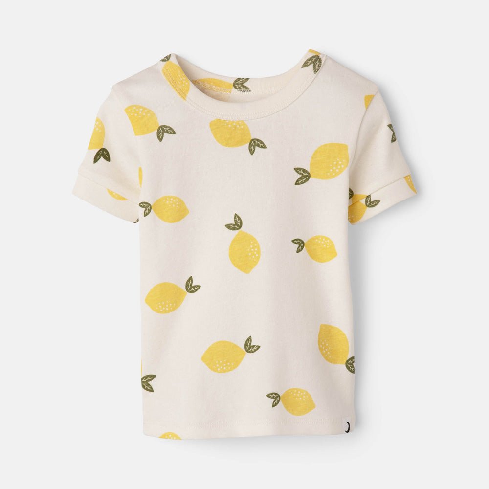 rise little earthling Short Sleeve Sleep Set - Antique White Lemon / 2y - Image 11