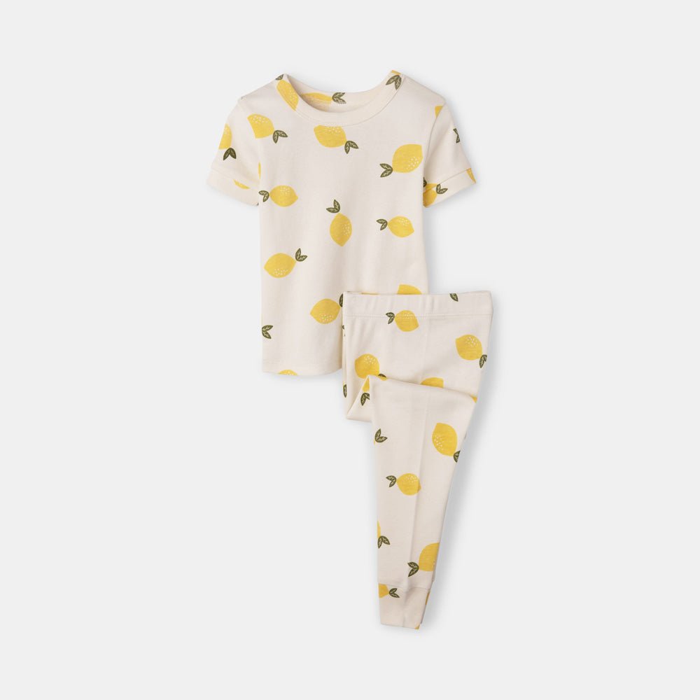 rise little earthling Short Sleeve Sleep Set - Antique White Lemon / 2y - Image 10