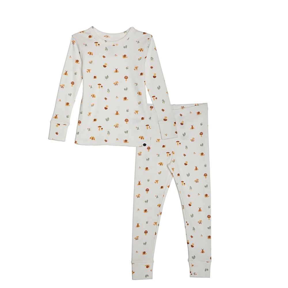 rise little earthling Long Sleeve 2 Piece Sleep Set TGFSL00 - Hazel Dino / 3y