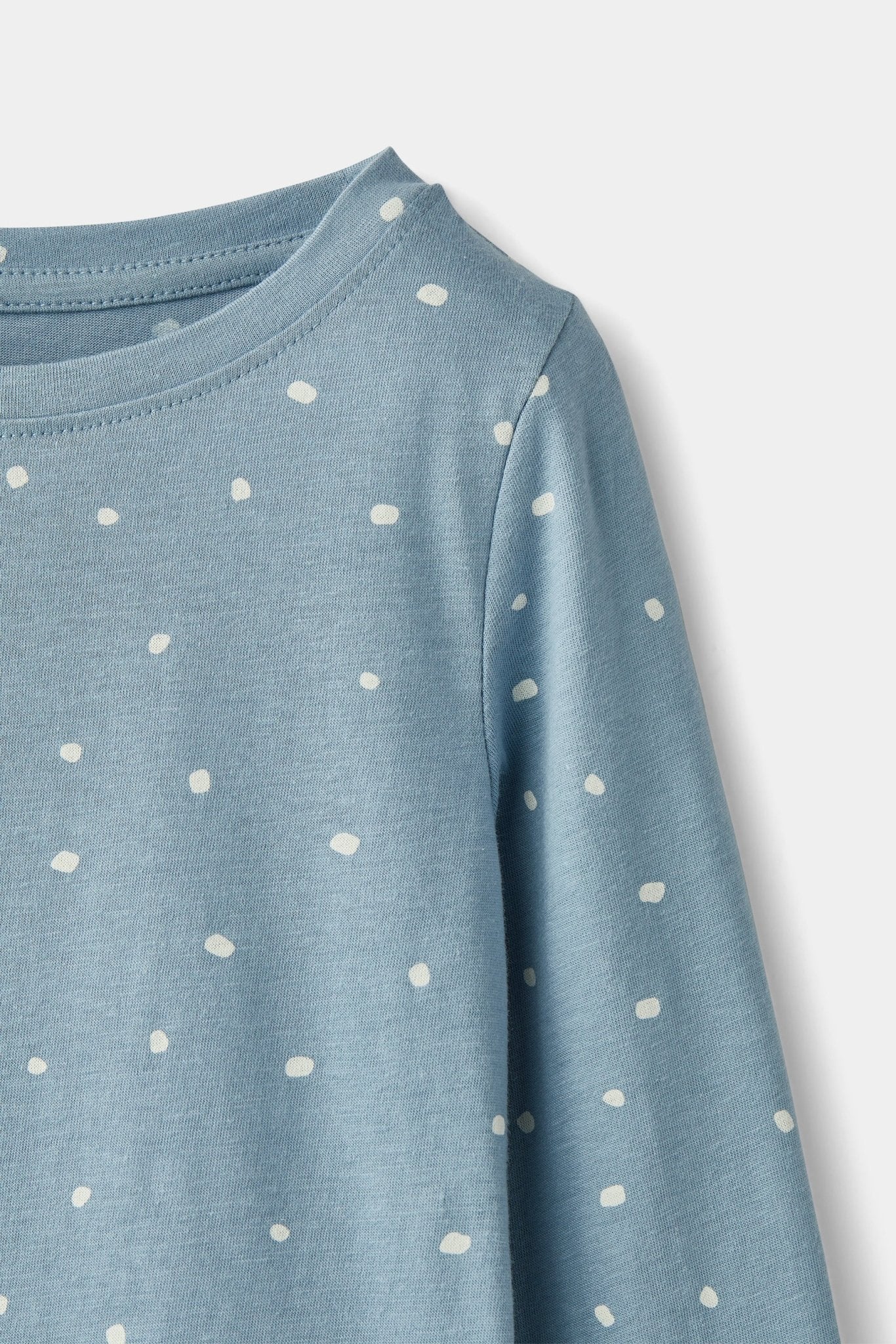 rise little earthling LS Crew Neck TGDKT00 - Ashley Blue Dots / 18-24m - Image 2