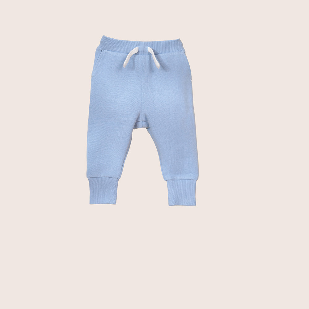 Rise Little Earthling Drop Crotch Jogger - Blue Fog / 12-18m
