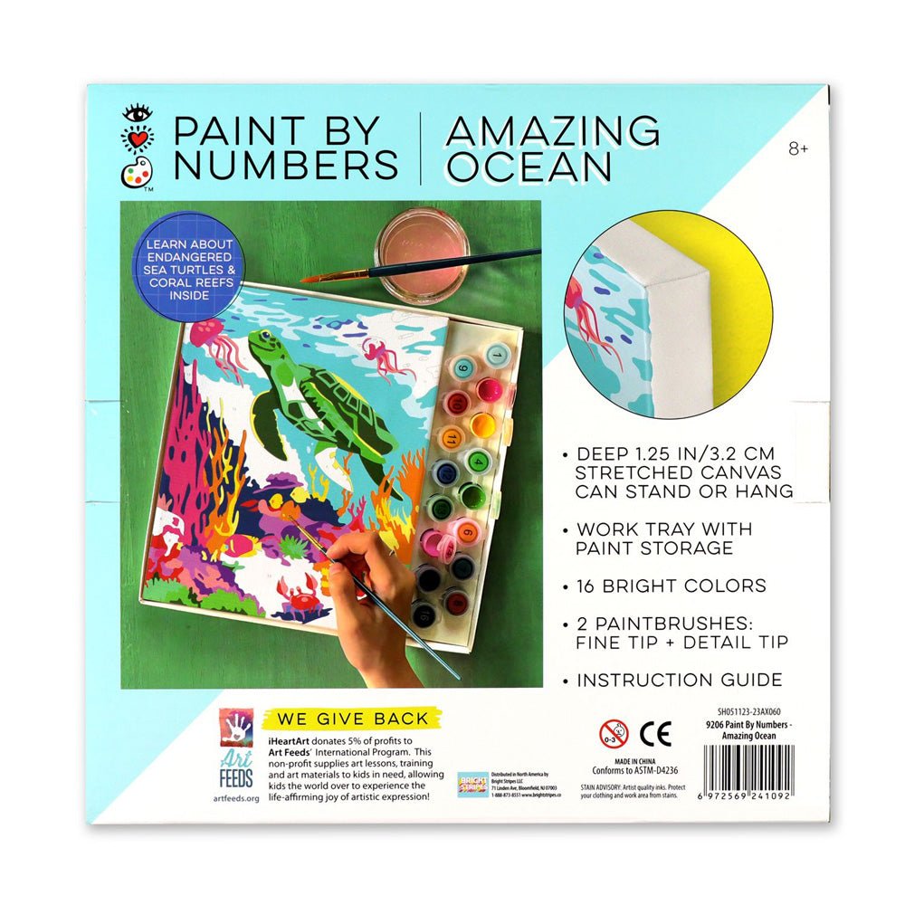 Bright Stripes iHeartArt Paint By Numbers- Amazing Ocean - Image 3