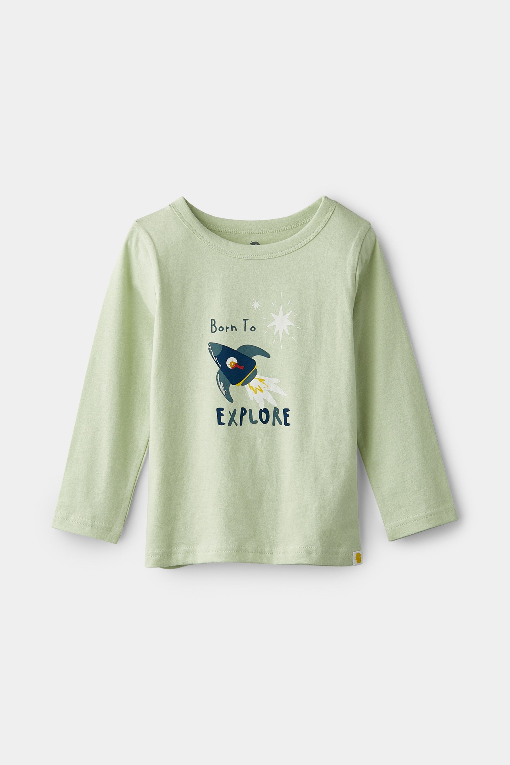 rise little earthling Long Sleeve Tee - Whisper Pink Planet / 12-18m - Image 3