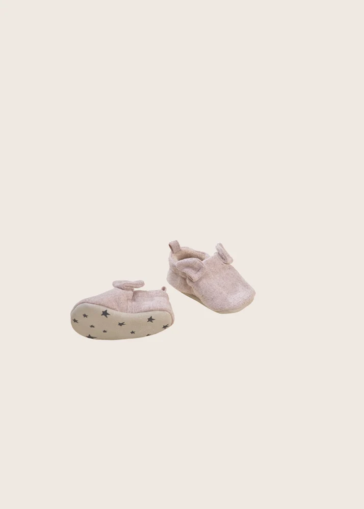 rise little earthling Slide Ons With Ears - Oatmeal / 3-6m - Image 2