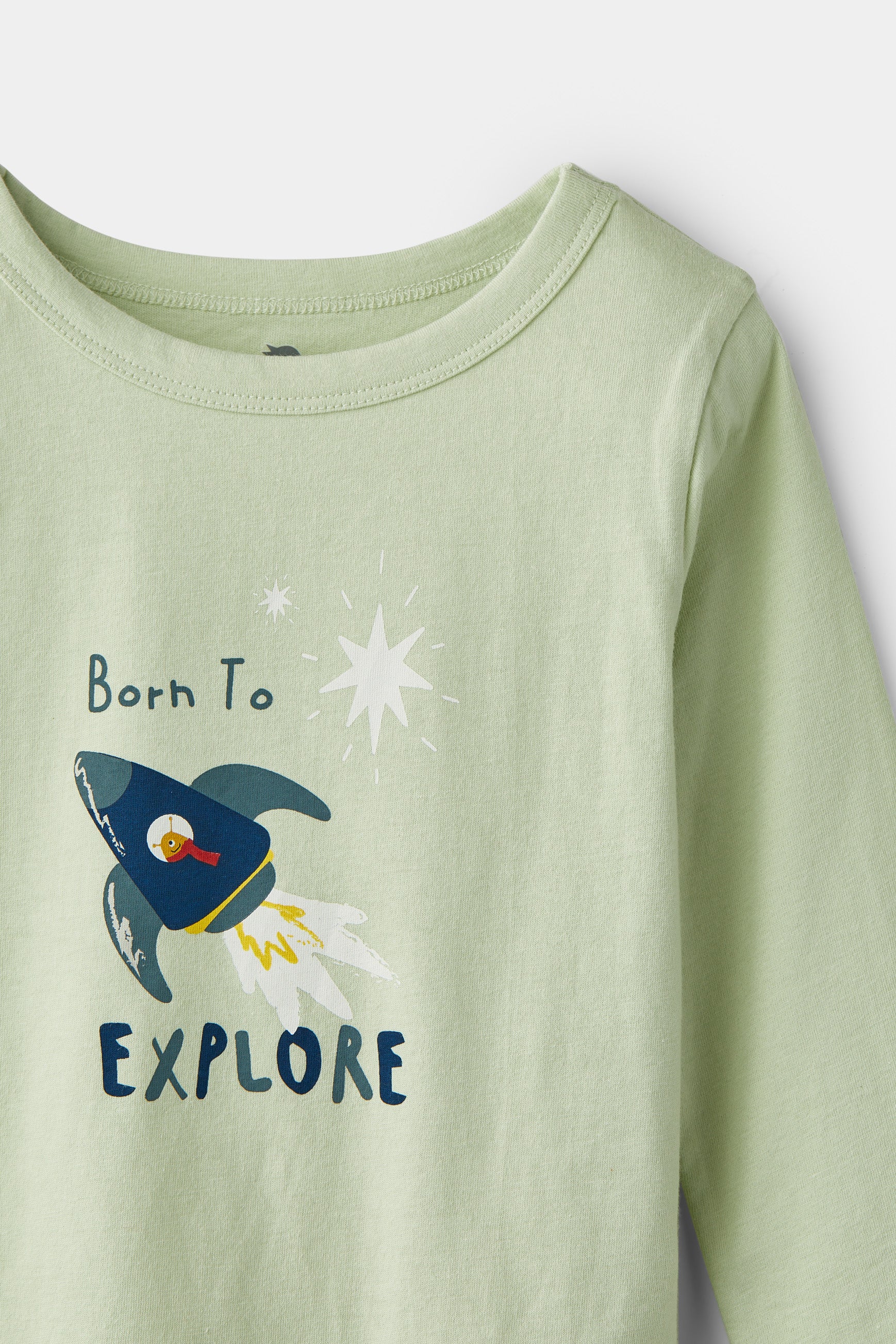 rise little earthling Long Sleeve Tee - Whisper Pink Planet / 12-18m - Image 4
