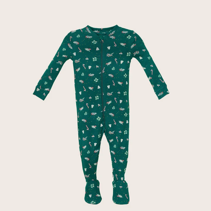 rise little earthling Holiday Sleeper BUHSL00 - Red Stripe / 0-3m