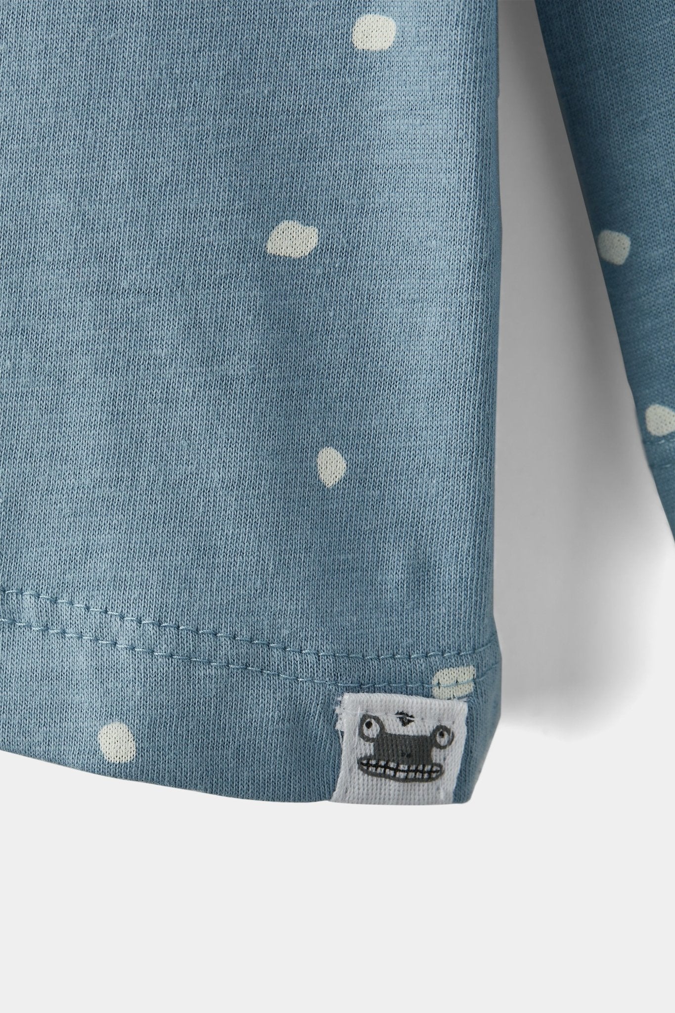 rise little earthling LS Crew Neck TGDKT00 - Ashley Blue Dots / 18-24m - Image 3