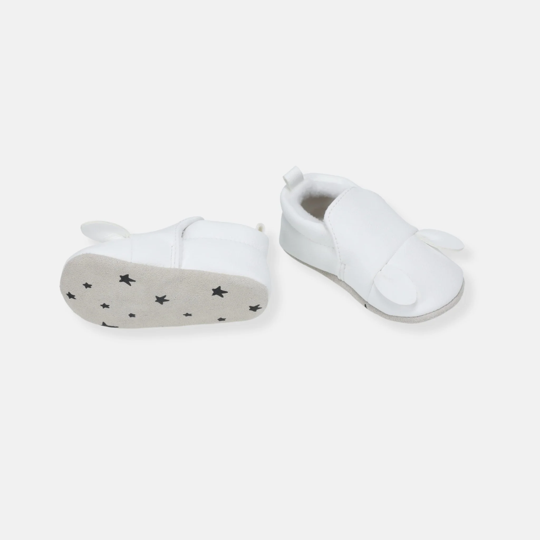Rise Little Earthling Bear Slide Ons Antique White 6-12m