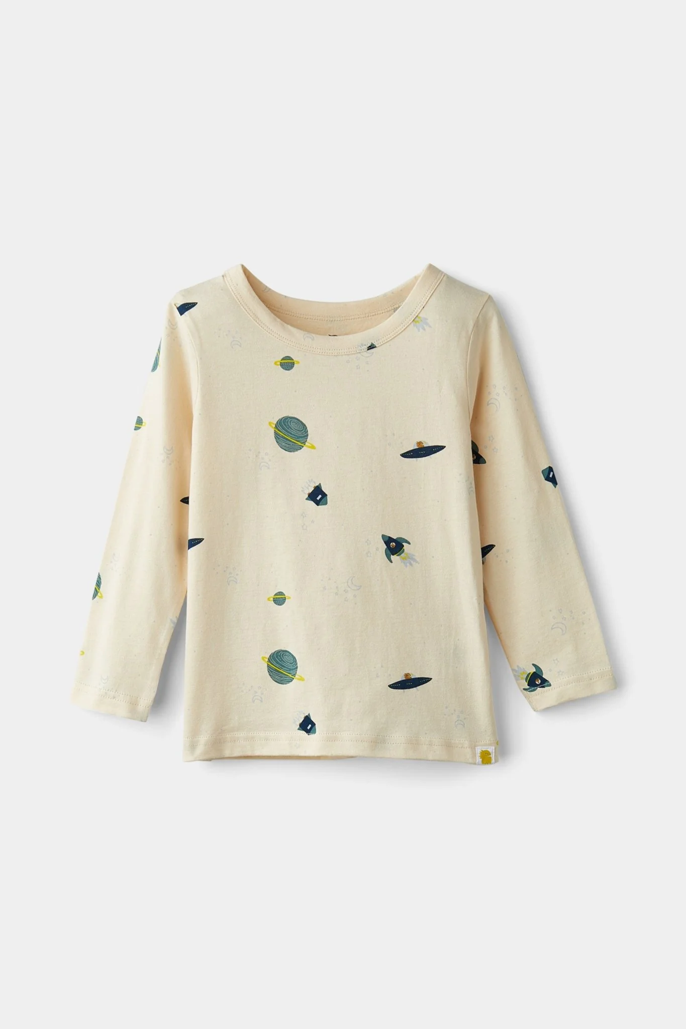 rise little earthling Long Sleeve Tee - Whisper Pink Planet / 12-18m - Image 5